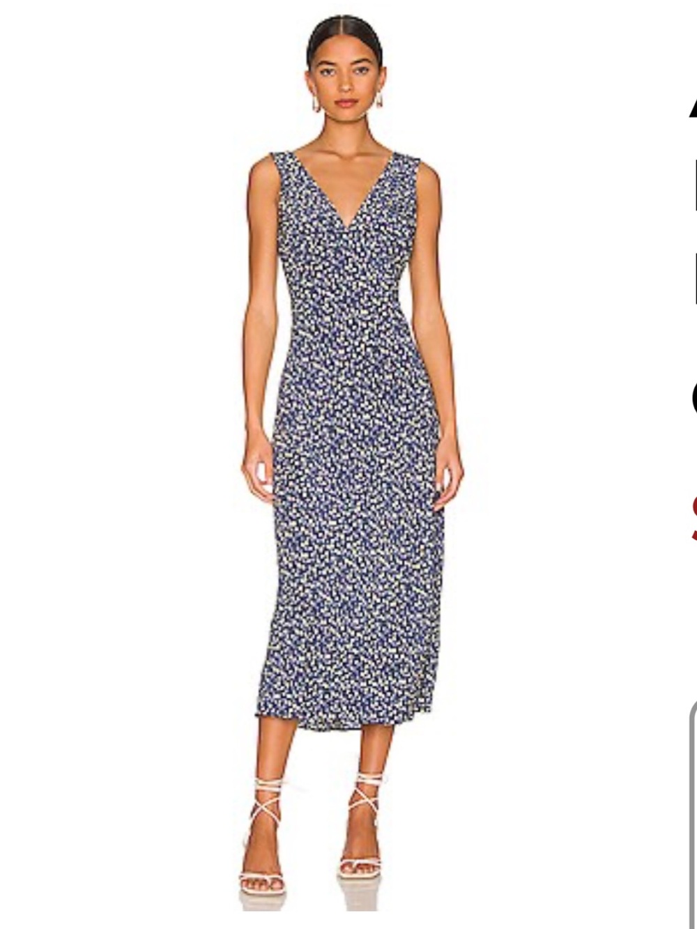 Rails Audrina Midi Slip Dress in Navy Ditsy Floral - Size Medium